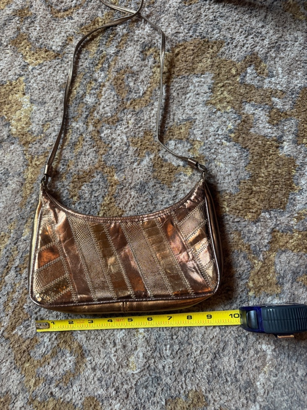 Vintage Metallic Gold Shoulder Bag by Oleg Cassini